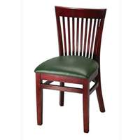 H&D Commercial Seating Wood Schoolhouse Back Banquet Chair with Black Vinyl Seat - 8239 VINYL 