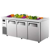 Turbo Air 72in Refrigerated Buffet Display Table Stainless with Casters - JBT-72-N 