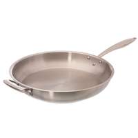 Browne Foodservice 14" Stainless Fry Pan Natural Finish NSF - 5724054