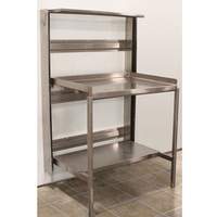 Prairie View Industries 36" Retractable Stainless Prep Station Table with Undershelf - RTW246036