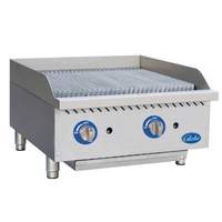 Globe 24" Counter-Top Gas Char-broiler - Radiant - Stainless - GCB24G-SR