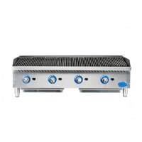 Globe 48in Counter-Top Natural Gas Charbroiler Cast Iron Radiant - GCB48G-CR 
