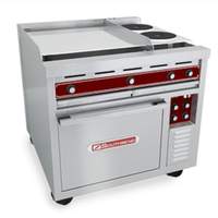 Southbend 36in Electric Restaurant Range Oven 2 Flat & 2 Round Hotplate - SE36D-HHB 