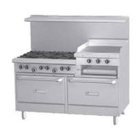 Garland 60in Gas 6 Burner Range With 24in Raised Griddle And 2 Ovens - G60-6R24RR 