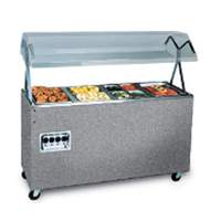 Vollrath 4 Well Hot Food Steam Table Granite Mobile with Solid Base - T38730 