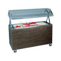 Vollrath 60in Mobile Refrigerated Food Station Walnut with Solid Base - R38960 