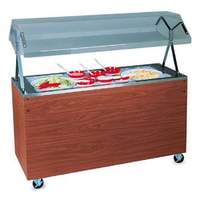 Vollrath 60" Cherry Refrigerated Food Station Mobile w/ Solid Base - R38776