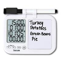 Taylor Precision Quad Timer with Whiteboard & Dry Erase Pen - 5849