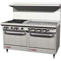 Southbend 60in (4) Burner Gas Range with 36in Manual Griddle - S60AD-3G 