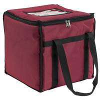 San Jamar 12"x12"x12" Insulated Food Carrier Burgundy - FC1212-MRN