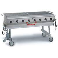 Magikitch'n 60" S/s Magicater Transportable LP Gas Grill w/ 20LB Holder - MCSS-60