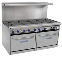 Bakers Pride Heavy Duty Restaurant Series 10 Burner Range w/ 2- 26" Ovens - 60-BP-10B-S26