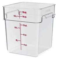 Cambro 18qt Food Storage Container Square Clear - 18SFSCW135 