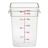Cambro 22 Qt Food Storage Container Square Clear - 22SFSCW135