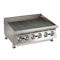Star Ultra-Max 36" Wide Countertop Radiant Gas Charbroiler - 8136RCBB