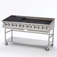 Star Ultra-Max 72in Wide Countertop Radiant Gas Charbroiler - 8172RCBB 