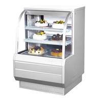 Turbo Air 36.5in Refrigerated Bakery Display Case Cooler Curved Glass - TCGB-36DR-W(B)
