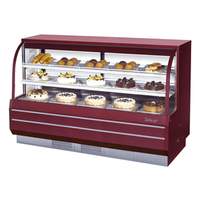 Turbo Air 72.5in Refrigerated Bakery Display Dry Case Curved Glass - TCGB-72CO-R-N