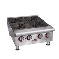 APW Wyott 24" Heavy Duty Nat Gas Flat Hot Plate Countertop 4 Burners - HHP-424I