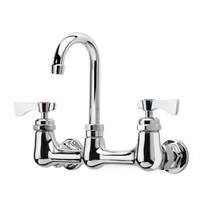 Krowne Metal Royal 8in Wall Mount Faucet with 6in Gooseneck Spout LOW LEAD - 14-801L 