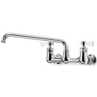 Krowne Metal Royal 10in Swing Spout Faucet Splash Mount 8in Center LOW LEAD - 14-810L 
