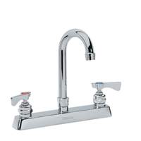 Krowne Metal Royal 8in Deck Mount Faucet - 8.5in Gooseneck Spout LOW LEAD - 15-502L 