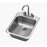 Krowne Metal 13" x 17" Drop-In Hand Sink w/ 3.5" Gooseneck Spout Faucet - HS-1317