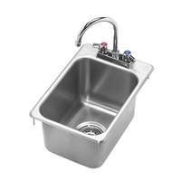 Krowne Metal 12" x 18" Drop-In Hand Sink w/ 6" Gooseneck Spout Faucet - HS-1419