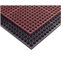 APEX Foodservice Mats 3' x 5' Step Light Red Grease Resistant Bar & Kitchen Mat - 754-275