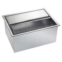 Krowne Metal 27in x 20in Drop-In Ice Bin with Cold Plate & Sliding Cover - D2712-7 