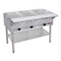 APW Wyott 2 Well Gas Hot Food Steam Table Galvanized Undershelf & Legs - GST-2