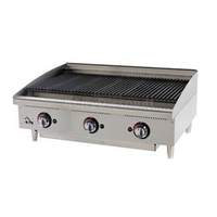Star-Max Countertop 36in Lava Rock Gas Charbroiler - 6036cuft 