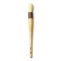 Browne Foodservice 1in Oval Pastry Brush with Boar Bristles & Wooden Handle - 61200 