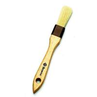 Browne Foodservice 1" Flat Pastry Brush w/ Boar Bristles & Wooden Handle - 61200-1
