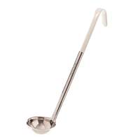 Browne Foodservice 1.5oz Serving Ladle Stainless 11in Long with White Handle - 994112WH 