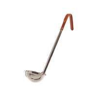 Browne Foodservice 8 Oz. Serving Ladle Stainless 13" Long w/ Orange Handle - 9948OR