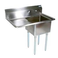 John Boos 1 Compartment Sink 16" x 20" x 12" Bowl w/ 18" Drainboard - E1S8-1620-12*18