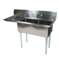 John Boos 2 Compartment Sink 18in x 18in x 12in Bowls with 18in Drainboard - E2S8-18-12*18-X 