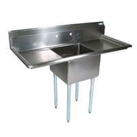 John Boos 1 Compartment Sink 24" x 24" x 14" Bowl Two 24" Drainboards - E1S8-24-14T24