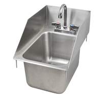 John Boos Drop In Hand Sink 10in x 14in x 10in Bowl with Side Splashes - PB-DISINK101410-P-SSLR-X 