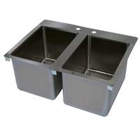 John Boos 2 Compartment Drop In Hand Sink 10in x 14in x 10in Bowls - PB-DISINK101410-2-X 