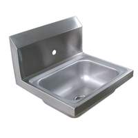 John Boos 14in x 10in x 5in Wall Mount Hand Sink with 1 Hole - PBHS-W-1410-1-X 
