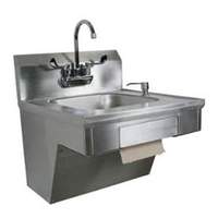 John Boos 14"x10"x5" Soap & Towel Dispenser Hand Sink w/ Faucet - PBHS-ADA-P-STD-X