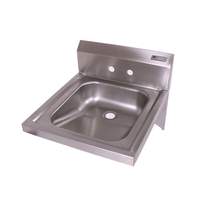 John Boos Stainless 14in x 16in x 5in Wall Mount Hand Sink with 4in Center - PBHS-W-1416ADAS-X 