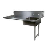 John Boos 50" S/s Undercounter Soiled Dishtable Left or Right Side - EDTS8-S30-50UC