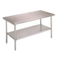 John Boos 72" x 24" All Stainless Steel Work Table w/ Undershelf - FBLS7224