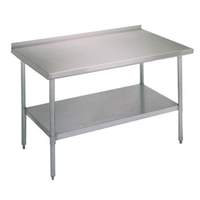 John Boos 72in x 24in All Stainless Work Table 1.5in Riser with Undershelf - UFBLS7224 