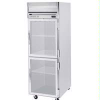 Beverage Air 24 CuFt Horizon LED Glass 2-Door Reach-In Cooler w/S/S Sides - HRP1-1HG-LED