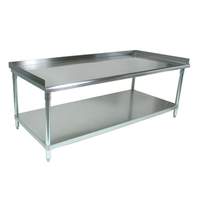 John Boos 36in x 30in stainless steel Equipment Stand 16 Gauge Stainless Undershelf - GS6-3036SSK-X 