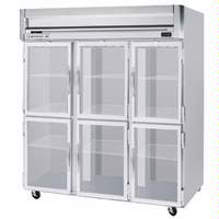 Beverage Air 74CuFt Horizon LED Glass 6-Door Reach-In Freezer w/ S/S Int. - HFS3-5HG-LED